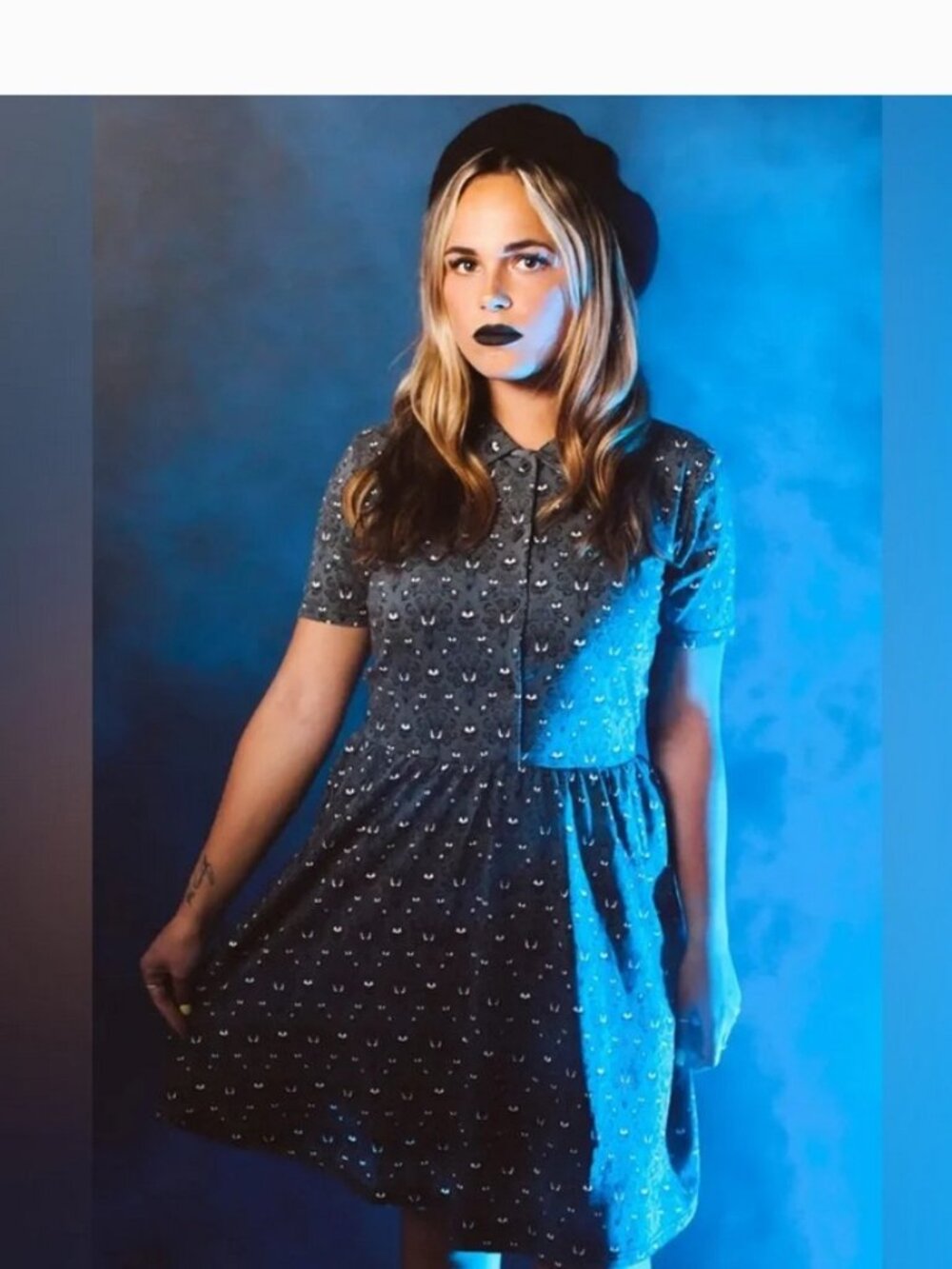 Cakeworthy Disney Haunted Mansion Wallpaper Mini Dress